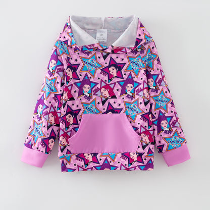 Girls Fall Kpop Demon Hunters Pocket Milk Silk Hoodies
