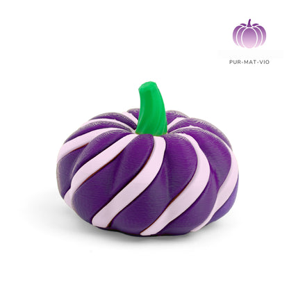 Halloween 3D Printed Spiral Pumpkin Fidget Two-Tone Stress Relief Toy & Fall Decor