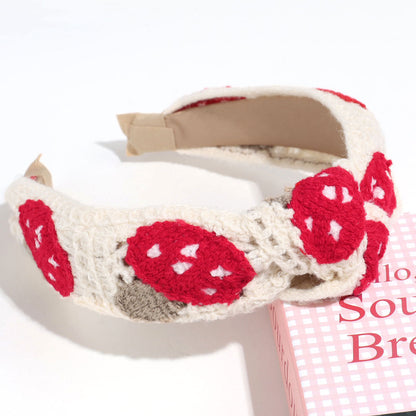 Handmade Crochet Headband Boho Knitted Hair Band for Women & Girls Granny Square Hair Accessory
