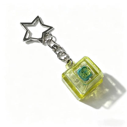 Star Keycap Keychain Charm Colorful Pop Key Charm Accessory Giftable Bag & Keychain