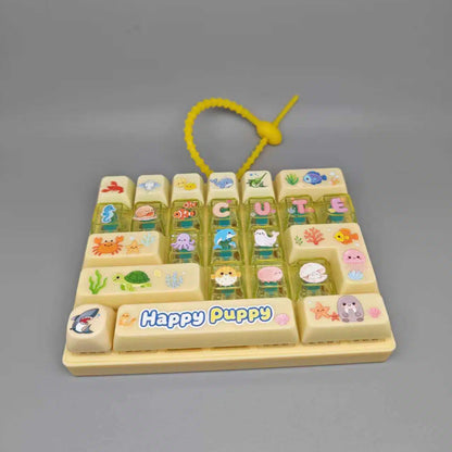 Fidget Decompression Keyboard Stress Relief Toy Colorful Keycap Sensory Charm