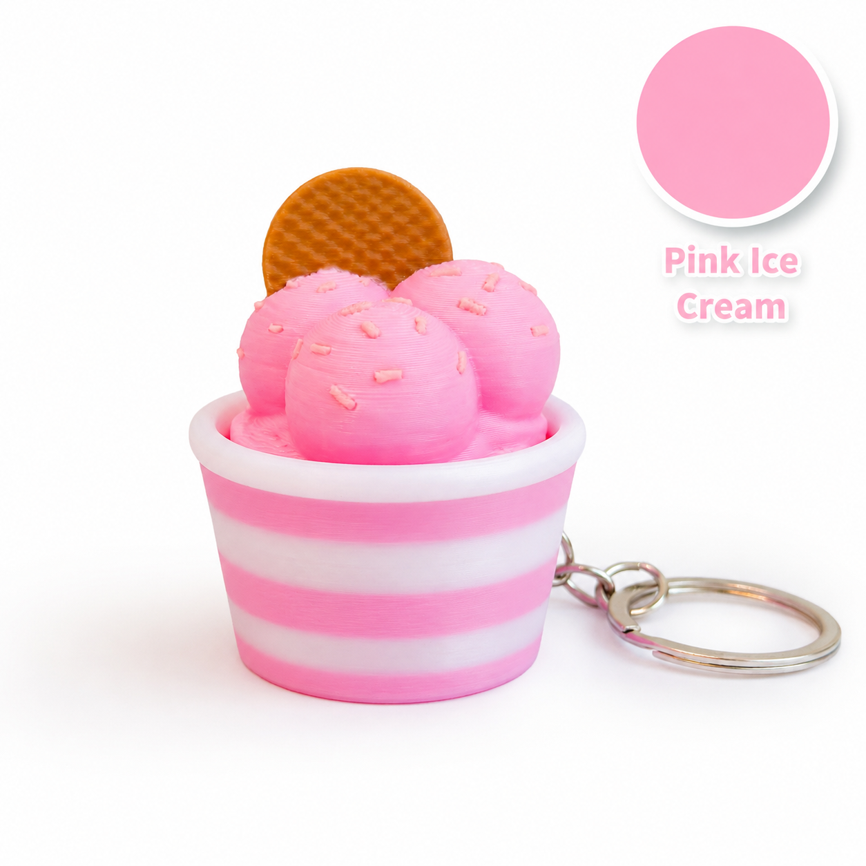3D Printed Café Treat Clicker Keychain – Food Fidget Bag Charm