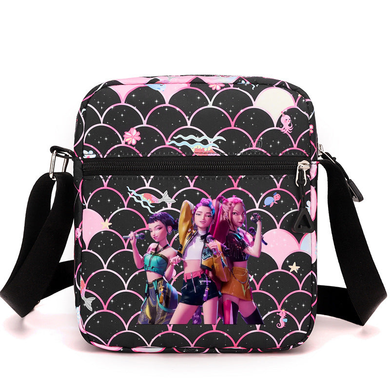 K-Pop Demon Hunters Saja Boys Print Shoulder Bag Crossbody Tote Messenger Bag