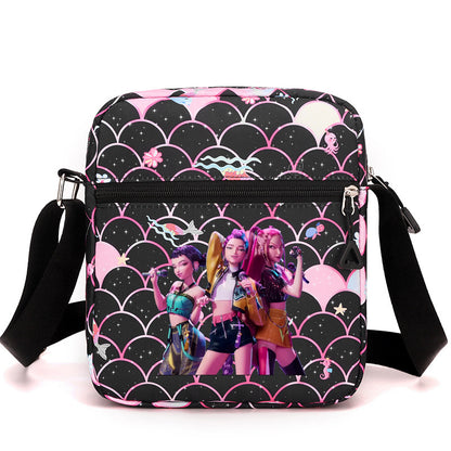 K-Pop Demon Hunters Saja Boys Print Shoulder Bag Crossbody Tote Messenger Bag