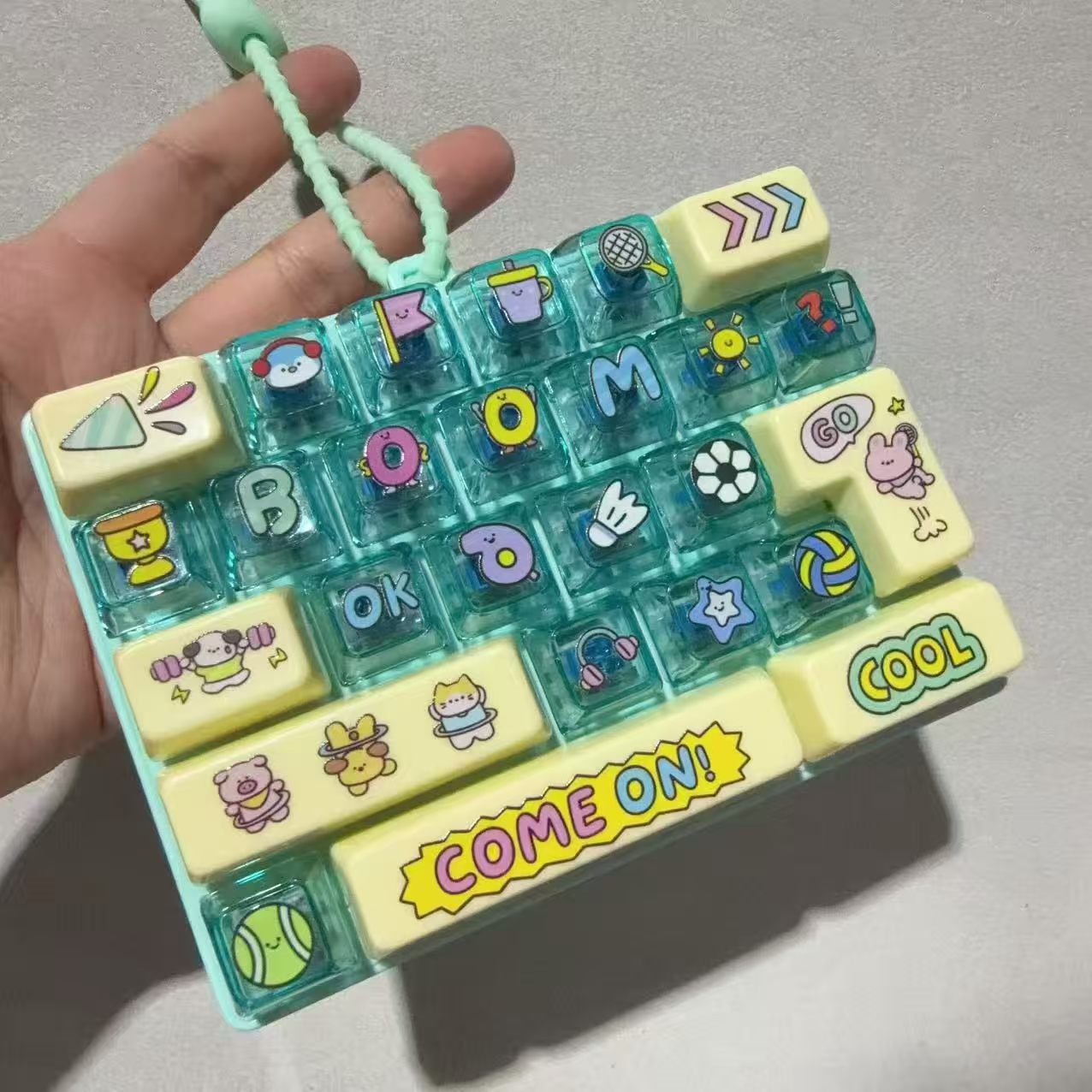 Back to School Keyboard Fidget Toy – Mini Mechanical Keyboard Stress Relief Toy, Colorful Keycap Sensory Toy (Multiple Styles)
