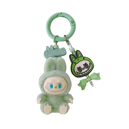 Labubu PVC Figure Keychain Trendy Collectible Phone Charm Handmade Car Accessory & Bag Pendant