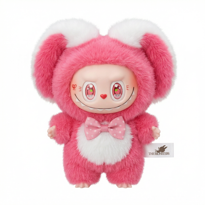 Easter Bunny Bow Plush Key Chain Vinyl & Plush Rabbit Bag Charm Collectible Doll Accessory