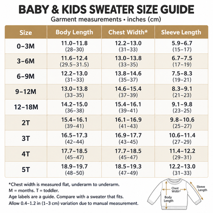 Personalized Name Knit Sweater for Babies & Kids – Custom Yarn Embroidery with Optional Crochet Decorations