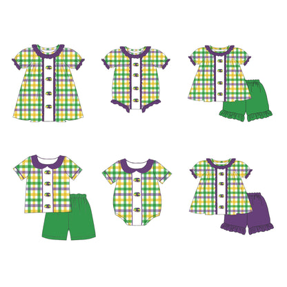 2026 Mardi Gras “King Cake” Embroidered Kids Collection