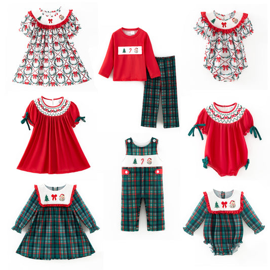 Christmas Embroidery Sibling Collection – Plaid & Festive Charm