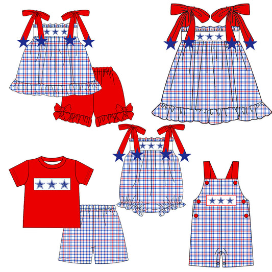 Stars & Stripes Smocked Kids Collection – Patriotic Independence Day Outfits