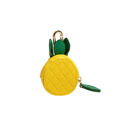 PU Leather Fruit-Shaped Mini Coin Pouch – Zipper Wallet Bag Charm
