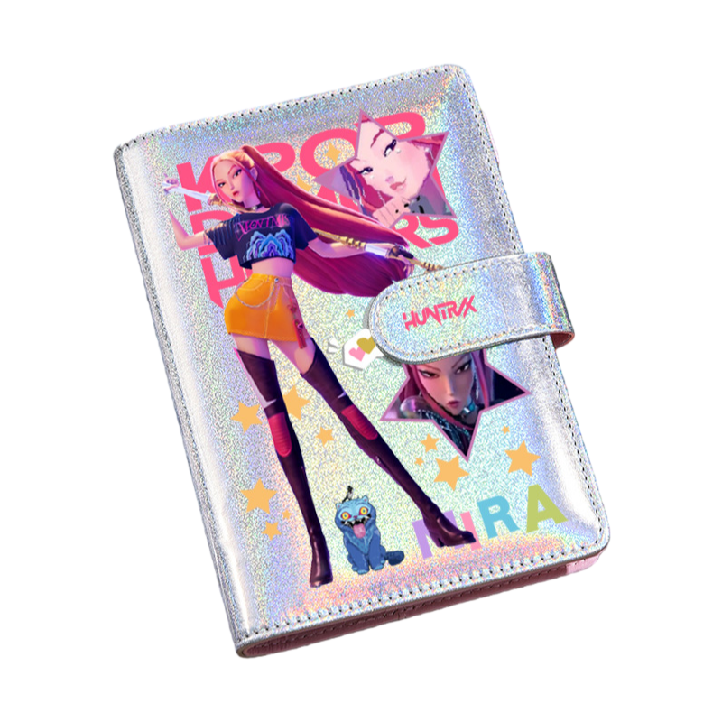 Holographic Cover Demon Hunter Binder Notebook Magnetic Closure Hardcover Journal