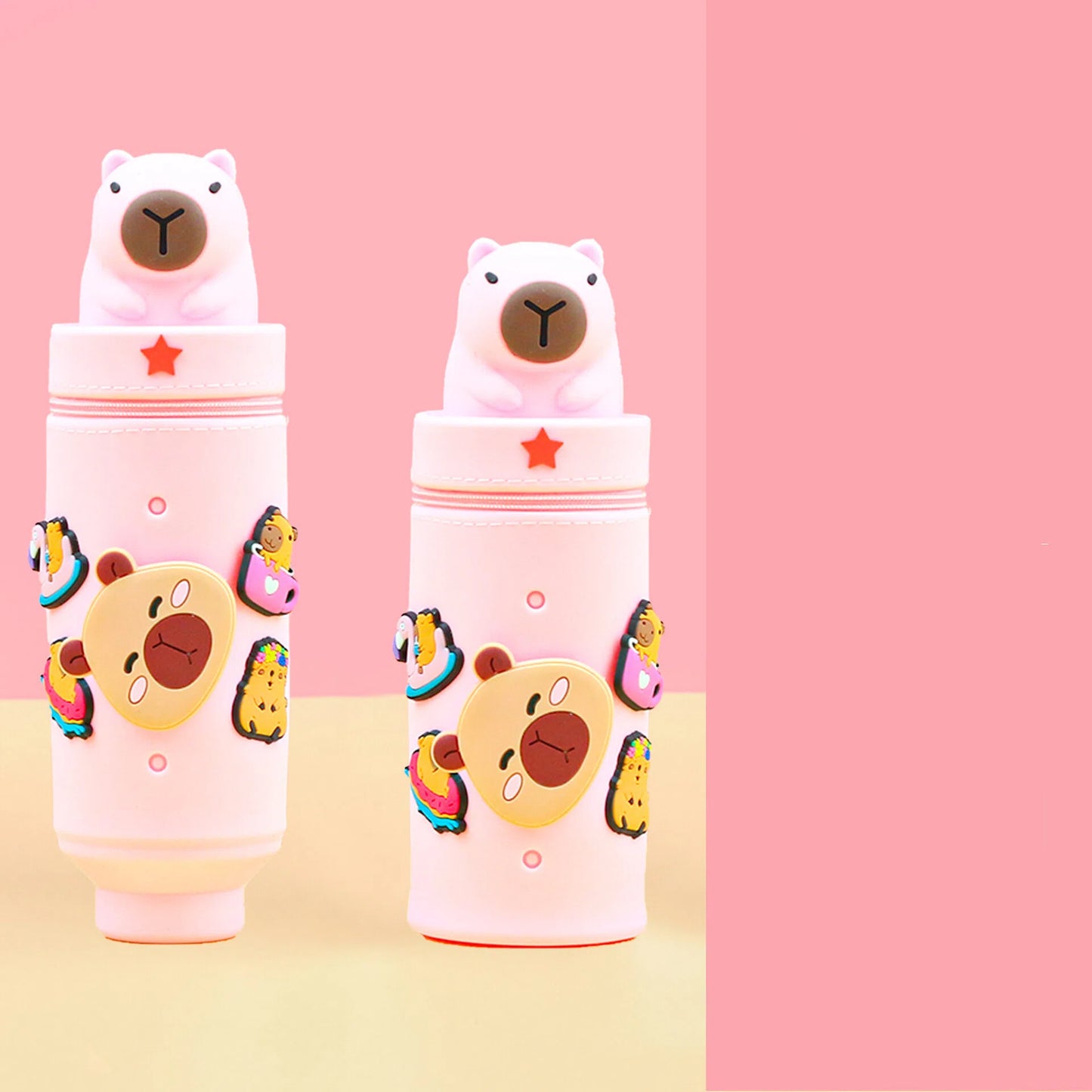 Cartoon Character Silicone Pencil Case & Desk Organizer for Kids and Students