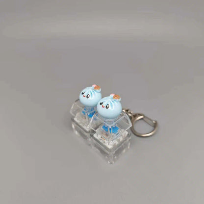 Mini Dumpling Fidget Charm Keychain Pop Fun Stress Sensory Toy Relief Accessory