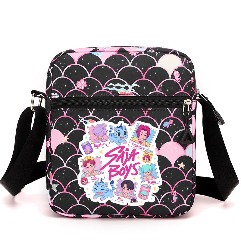 K-Pop Demon Hunters Saja Boys Print Shoulder Bag Crossbody Tote Messenger Bag