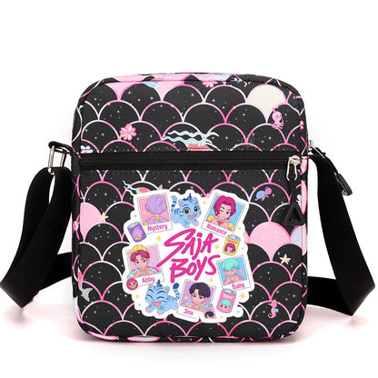 K-Pop Demon Hunters Saja Boys Print Shoulder Bag Crossbody Tote Messenger Bag