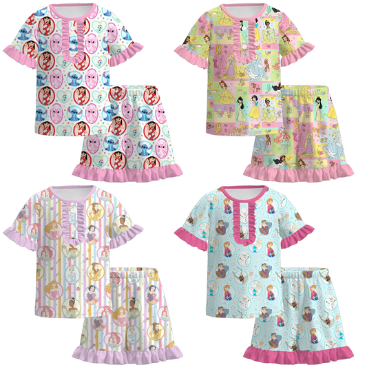 2026 Spring Summer Cartoon Character Pajamas Short Set