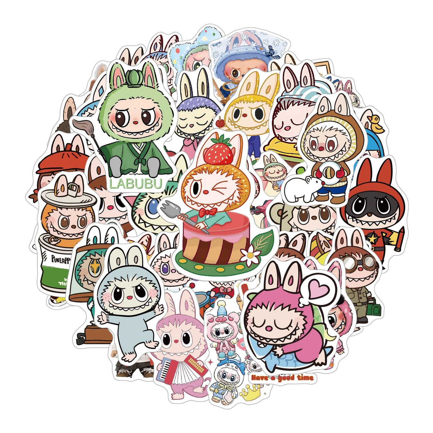 50Pcs Cartoon Character Stickers Waterproof Cartoon Decals for Laptop Phone & Water Bottle