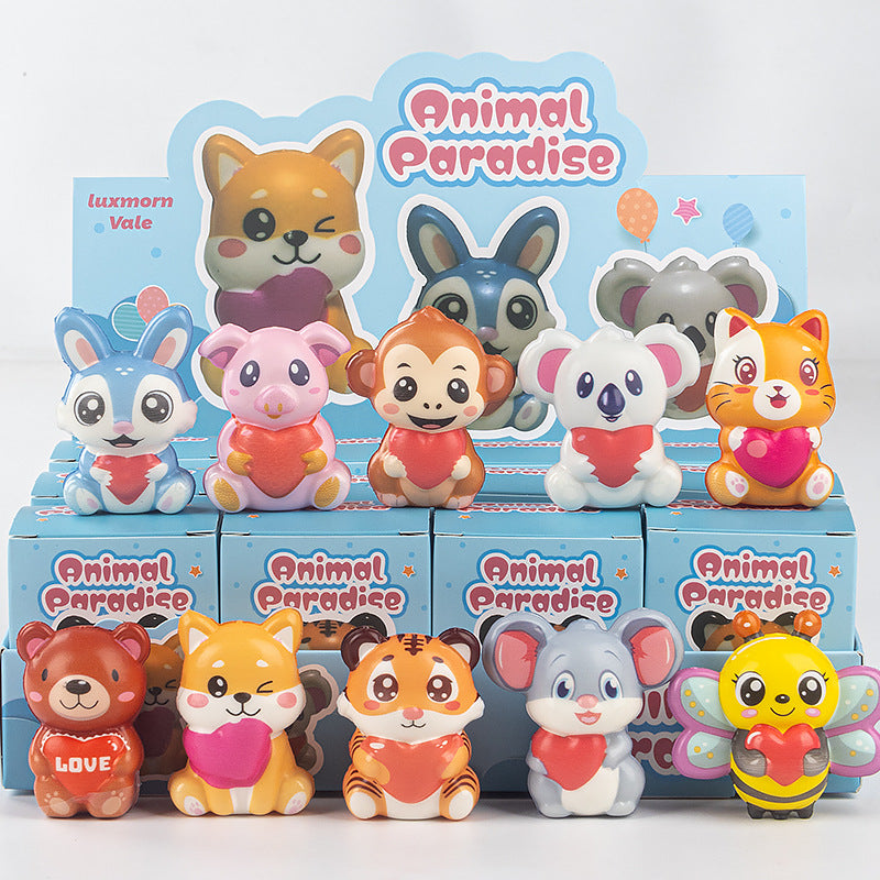 Funny Squishy Toy Blind Box Display – 12-Piece Set, Kids Fidget Toys & Collectible Figures