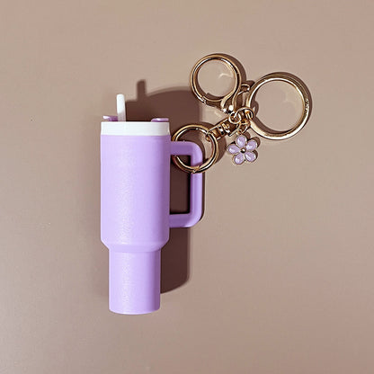 Mini Tumbler Bag Charm Keychain – Colorful Plastic Cup Charm Accessory