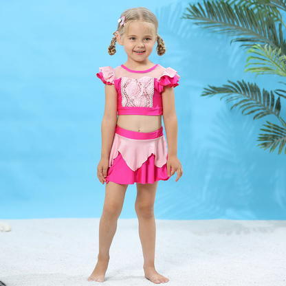 Spring/Summer Girls 2-Piece Swimsuit Princess Swimwear