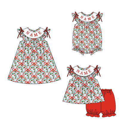 2026 Spring Strawberry Bow Collection | Personalized Smocked Kidswear