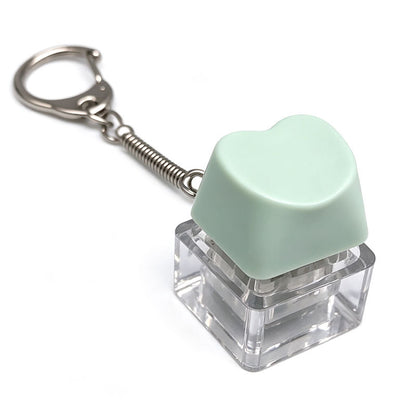 Heart Keycap Fidget Keychain Single & Double Key Clicker Keyboard Stress Relief Bag Charm