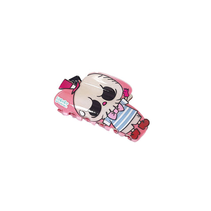 Colorful Dopamine Labubu Cartoon Hair Claw – Cute Printed Kids Hair Clip, Back Bun Shark Clip