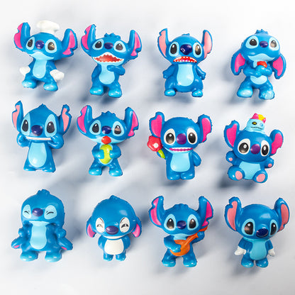 Cartoon Style Slow Rebound Squishy Stress Toy Doll Keychain Squeeze Fidget for Kids & Adult