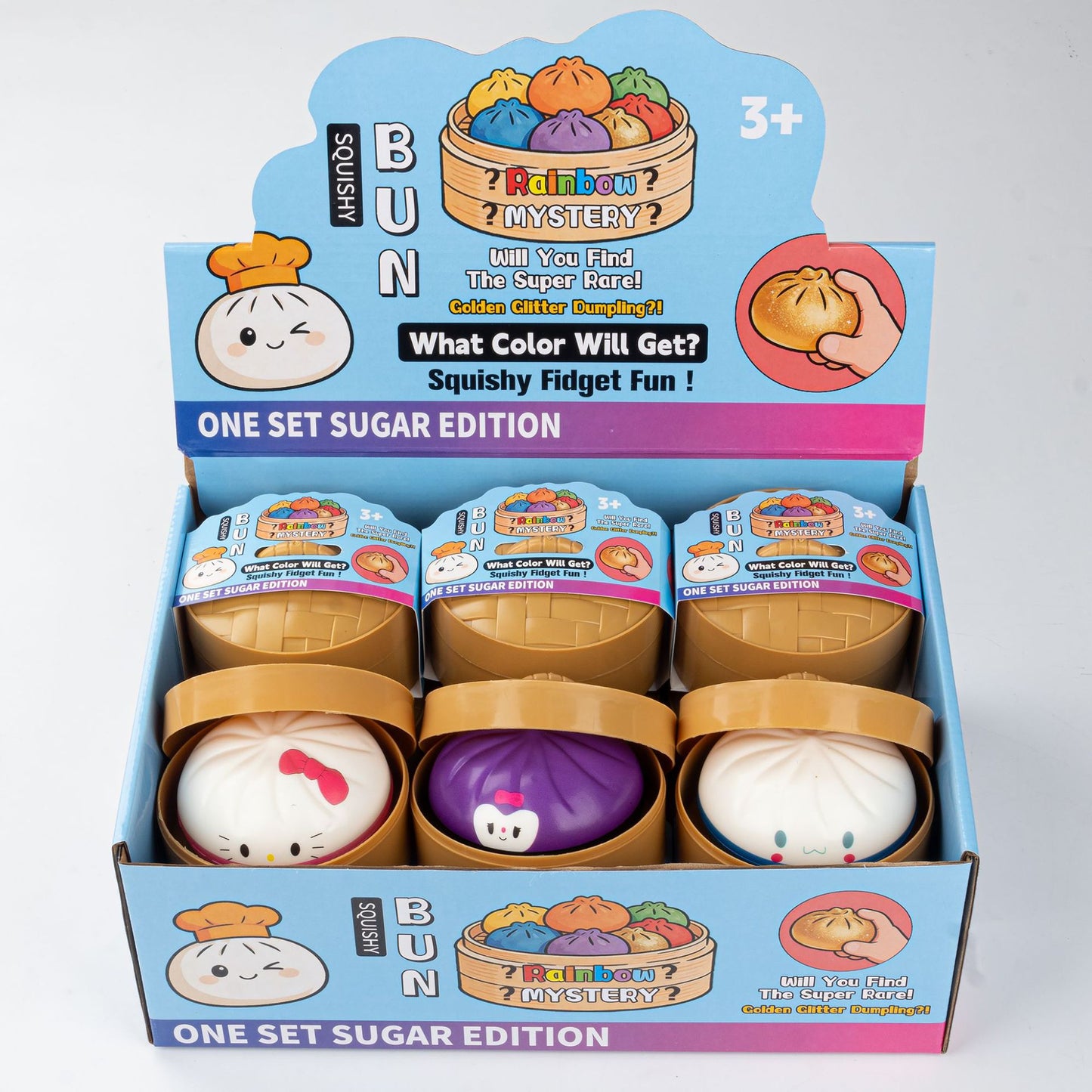 Cartoon Emoji Jumbo Mystery Squishy Dumpling Realistic Steamed Bun Stress Relief Squeeze Toy