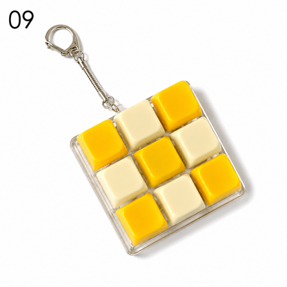 Trending 9-Key Fidget Click Button Fidget Keychain Stress Relief Multiple Colors