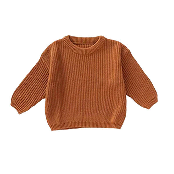 Personalized Name Knit Sweater for Babies & Kids – Custom Yarn Embroidery with Optional Crochet Decorations