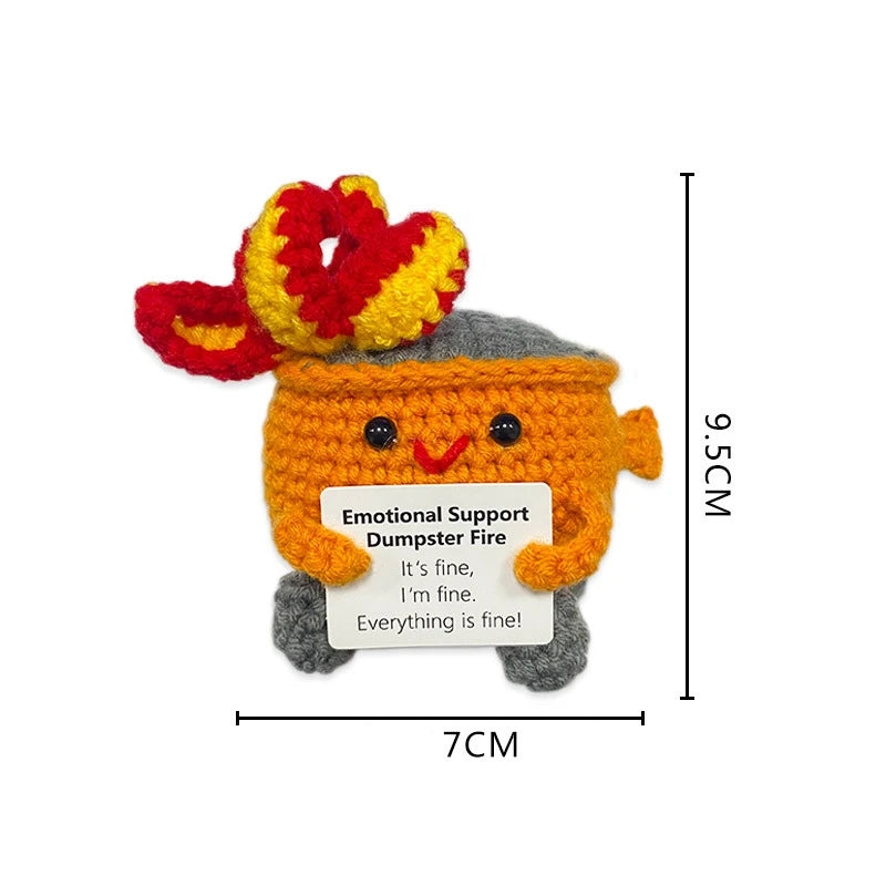 Cute Crochet Figurines with Message Cards – Desk Decor & Gifts