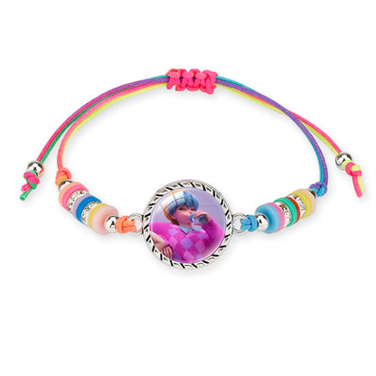 KPOP Demon Hunter Colorful Beaded Bracelet – Boho Adjustable Polymer Clay Charm Bracelet