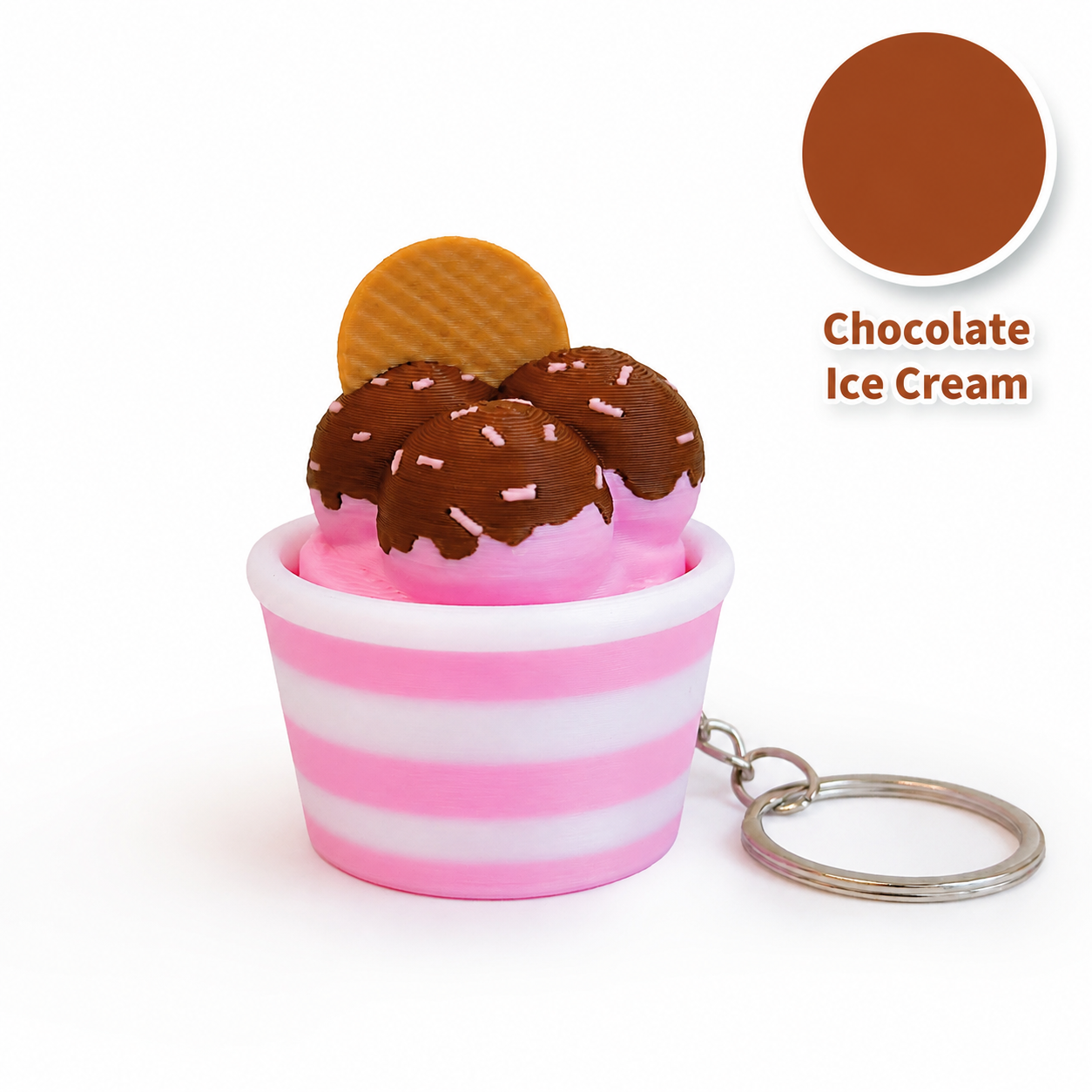 3D Printed Café Treat Clicker Keychain – Food Fidget Bag Charm