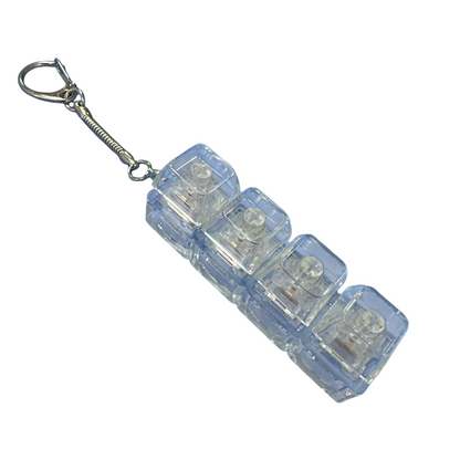 Transparent Click Button Fidget Keychain Stress Relief Multiple Colors