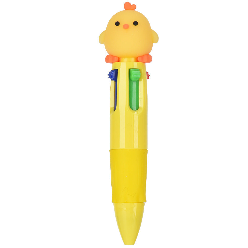 Mini 4-Color Click Pen – Creative Easter Bunny, Egg & Chick Design Journal Pen