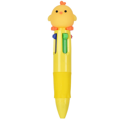 Mini 4-Color Click Pen – Creative Easter Bunny, Egg & Chick Design Journal Pen