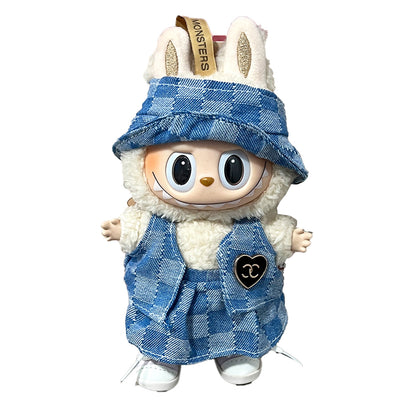17cm Labubu Doll Clothes Outfit Dress Up Changeable Costume