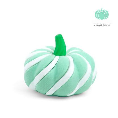 Halloween 3D Printed Spiral Pumpkin Fidget Two-Tone Stress Relief Toy & Fall Decor