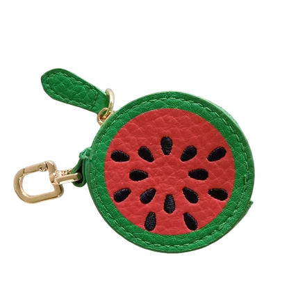 PU Leather Fruit-Shaped Mini Coin Pouch – Zipper Wallet Bag Charm