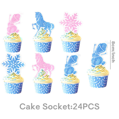 Frozen Winter Wonderland Kids Birthday Party Decorations Snowflake Balloon Garland, Banner & Party Supplies