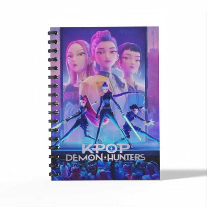 K-Pop Demon Hunters Merchandise A6 Spiral Notebook Student Office Stationery