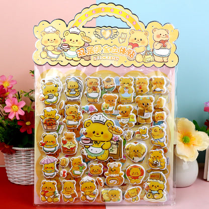Cartoon Character 3D Puffy Stickers Kids Cartoon Layered DIY Anime Movie Merchandise Stickers