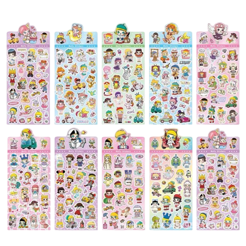 K-pop Demon Hunters Holographic Stickers Set Cartoon Designs for Journals and Scrapbooks