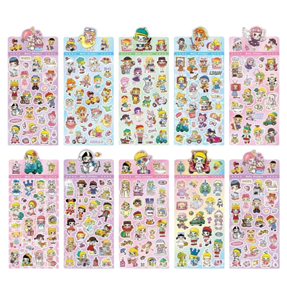 K-pop Demon Hunters Holographic Stickers Set Cartoon Designs for Journals and Scrapbooks