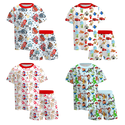 Boys Summer Cartoon Character Pajamas Set Collection