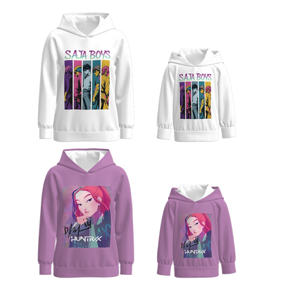 2025 Mommy And Me Kpop Demon Hunters Milk Silk Soft Hoodies