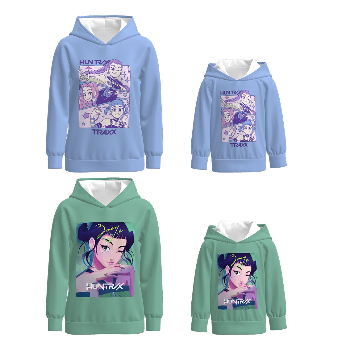 Mommy And Me Kpop Demon Hunter Print Fall Milk Silk Tops